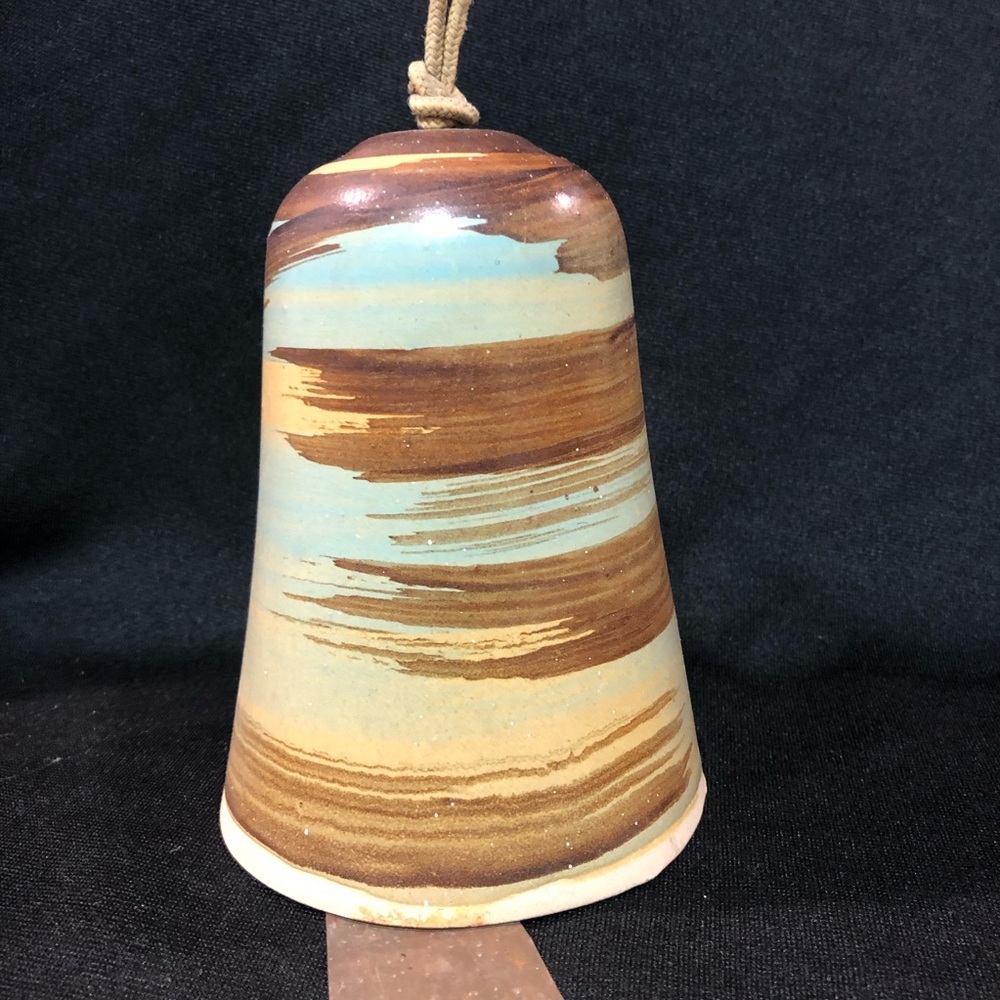 Vintage 1973 Pacific Stoneware Wind Chime Bell - Hand Painted - Collectible - Picture 5 of 13